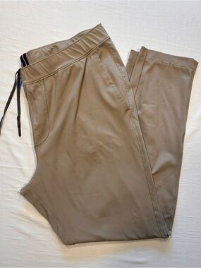 Fourlaps Men’s Beige Performance Pants Joggers Athletic Golf XL Regular